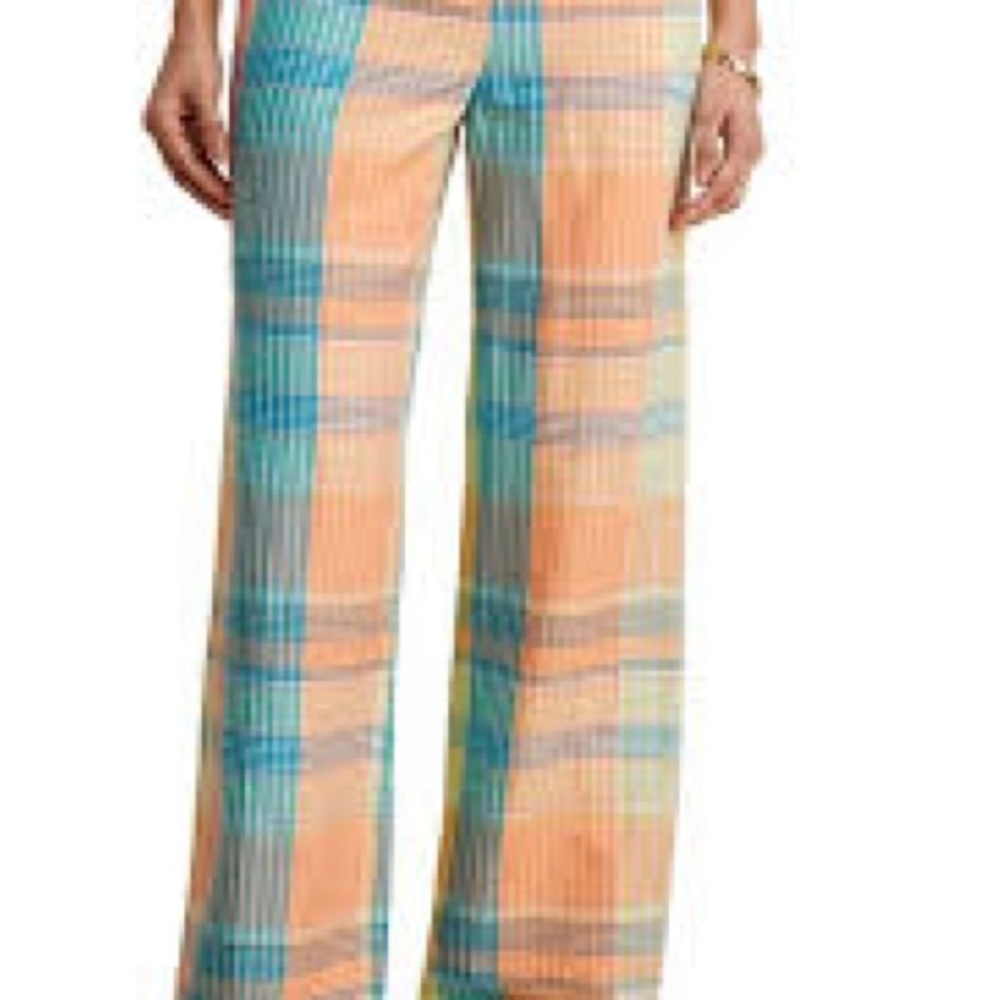 Vineyard Vines Orange and Blue Wide Leg Pants 12